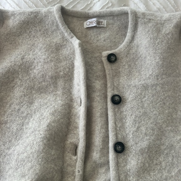 Vintage Cherokee 100% Wool Embroidered Pocket Cardigan - Picture 3 of 5